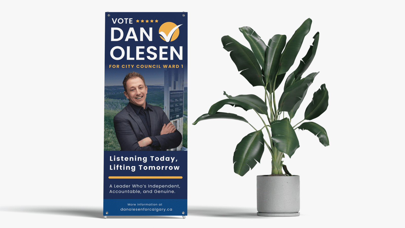 Political Campaign Material Standing Banner