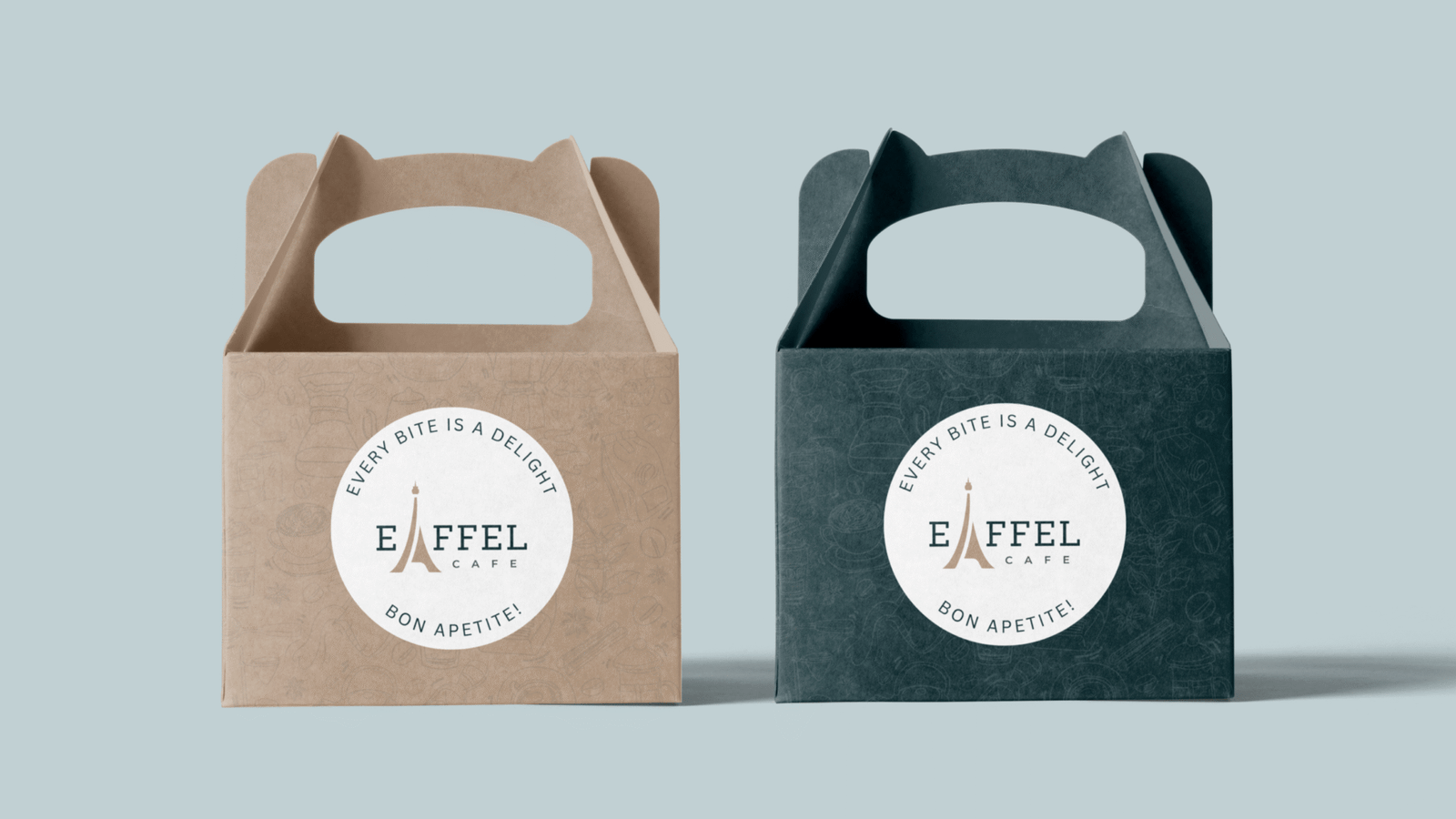 Eiffel Cafe Box Packaging
