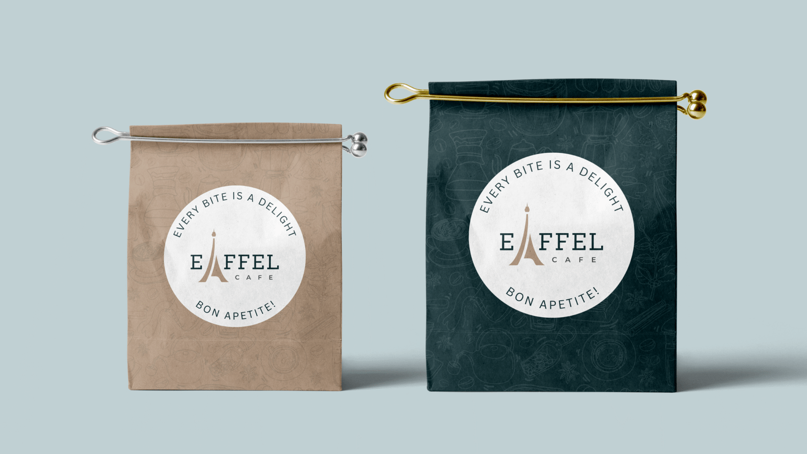 Eiffel Cafe Paper Bag