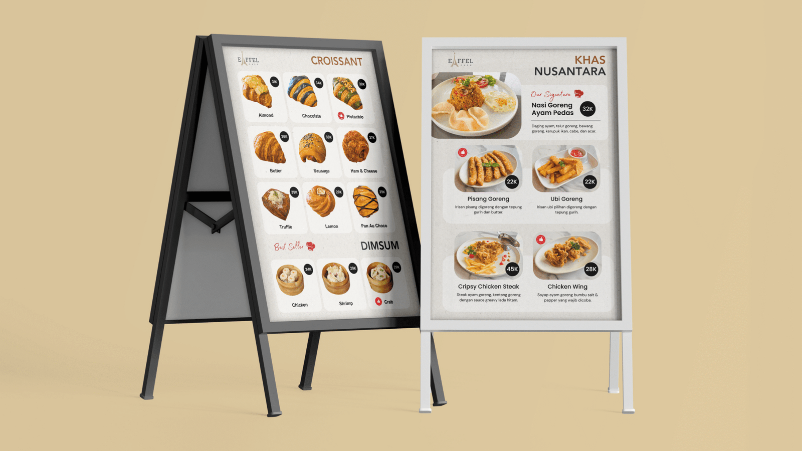 Eiffel Cafe Standing Menu