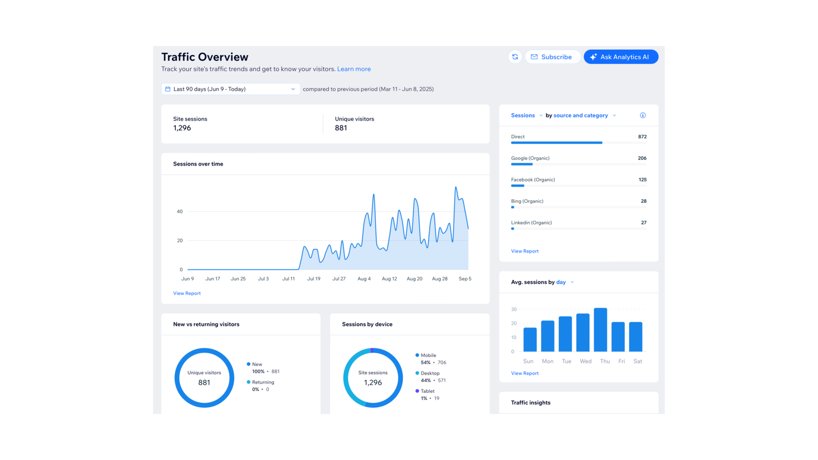 Google Traffic Overview - Case Study