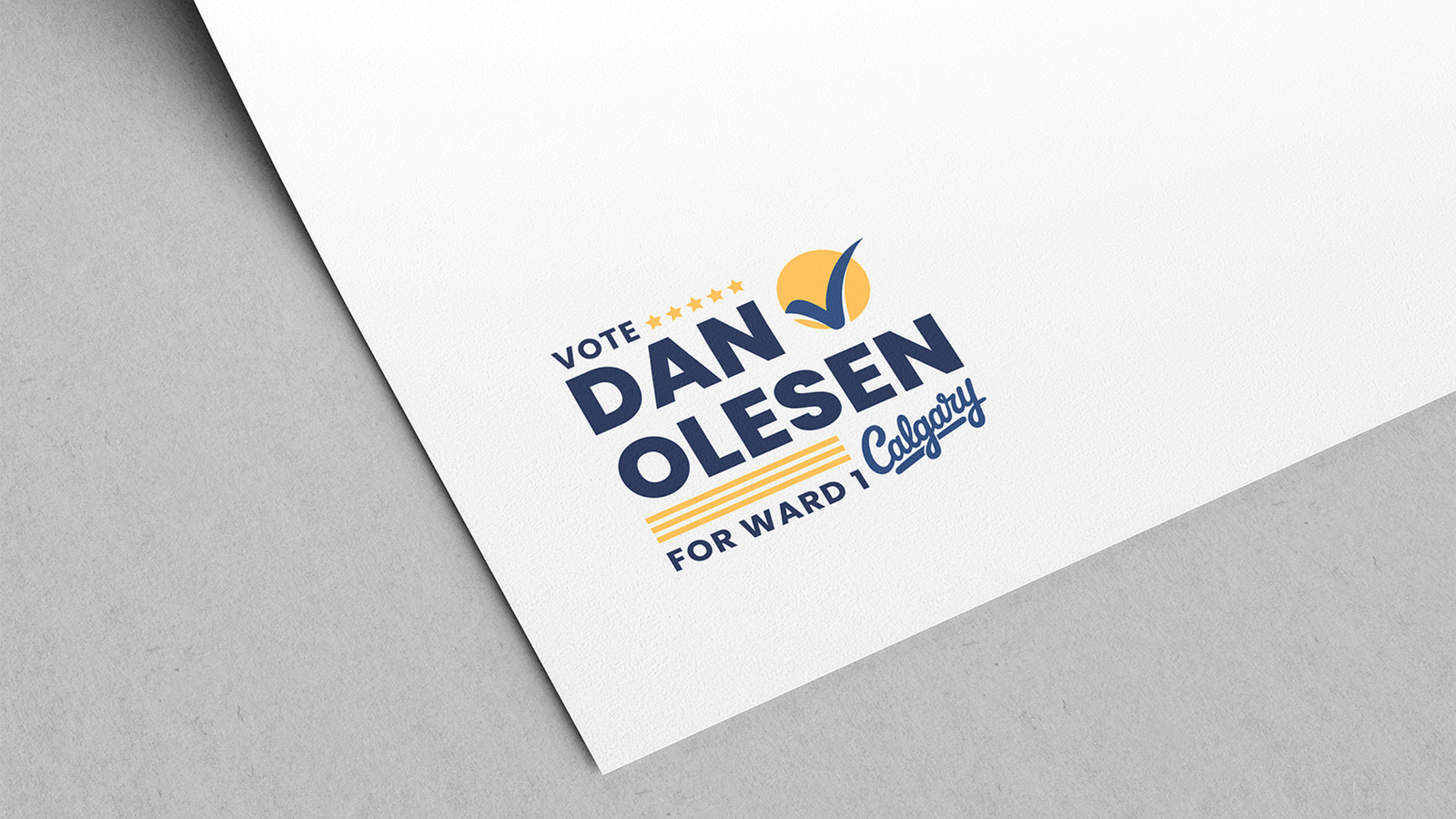 Calgary City Council Dan Olesen Logo on Paper