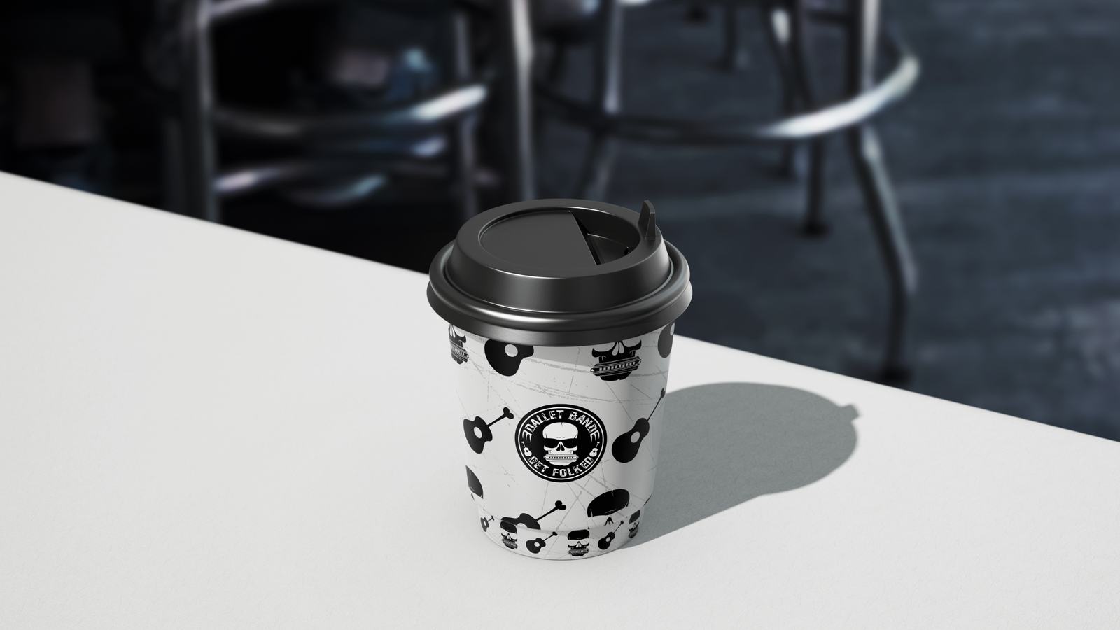 Music Band Coffee Cup Logo Design