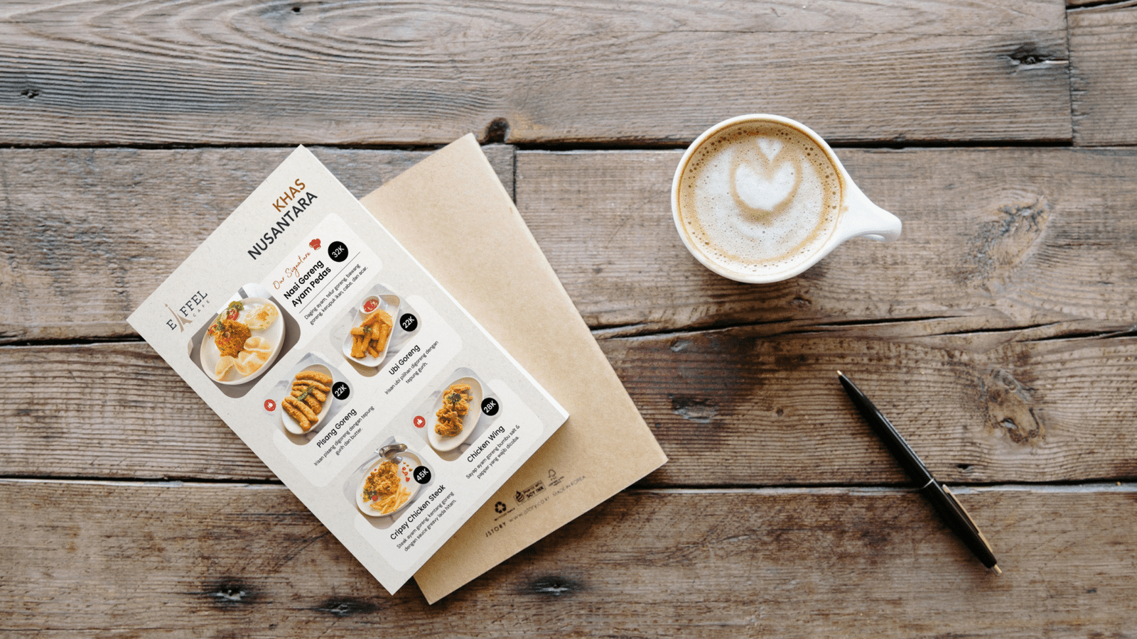 Eiffel Cafe Menu Design