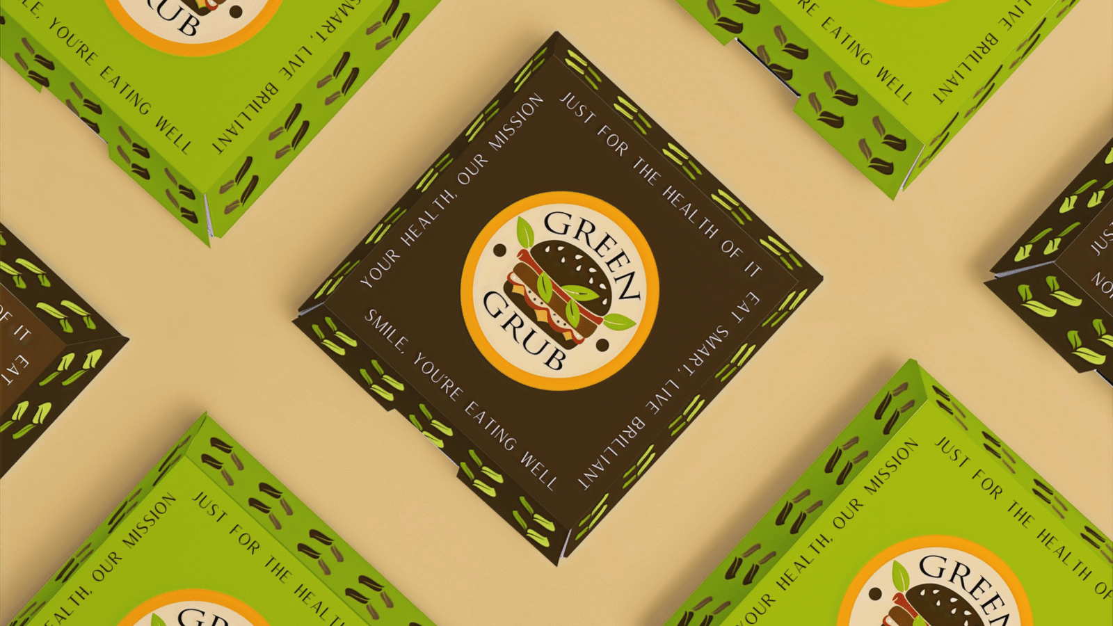 Green Grub To Go Box for Burger