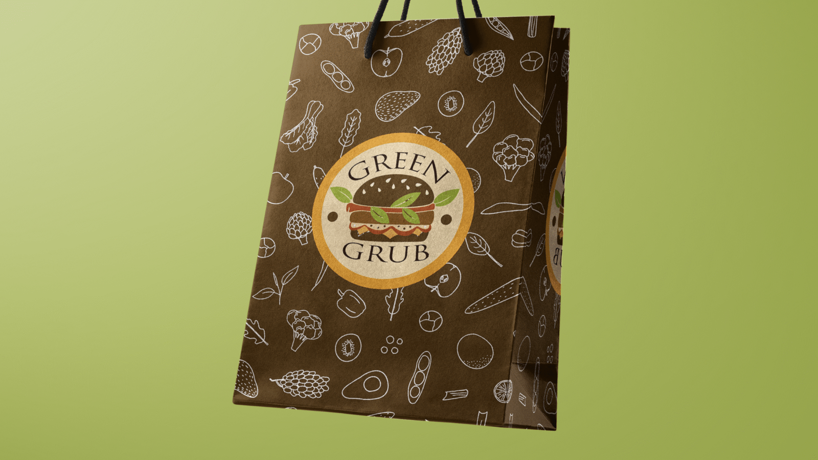 Green Grub Paper Bag