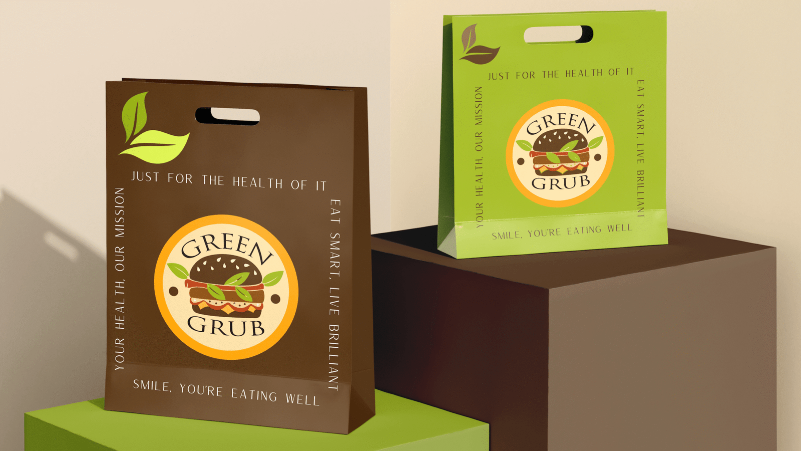 Green Grub Paper Bag Design