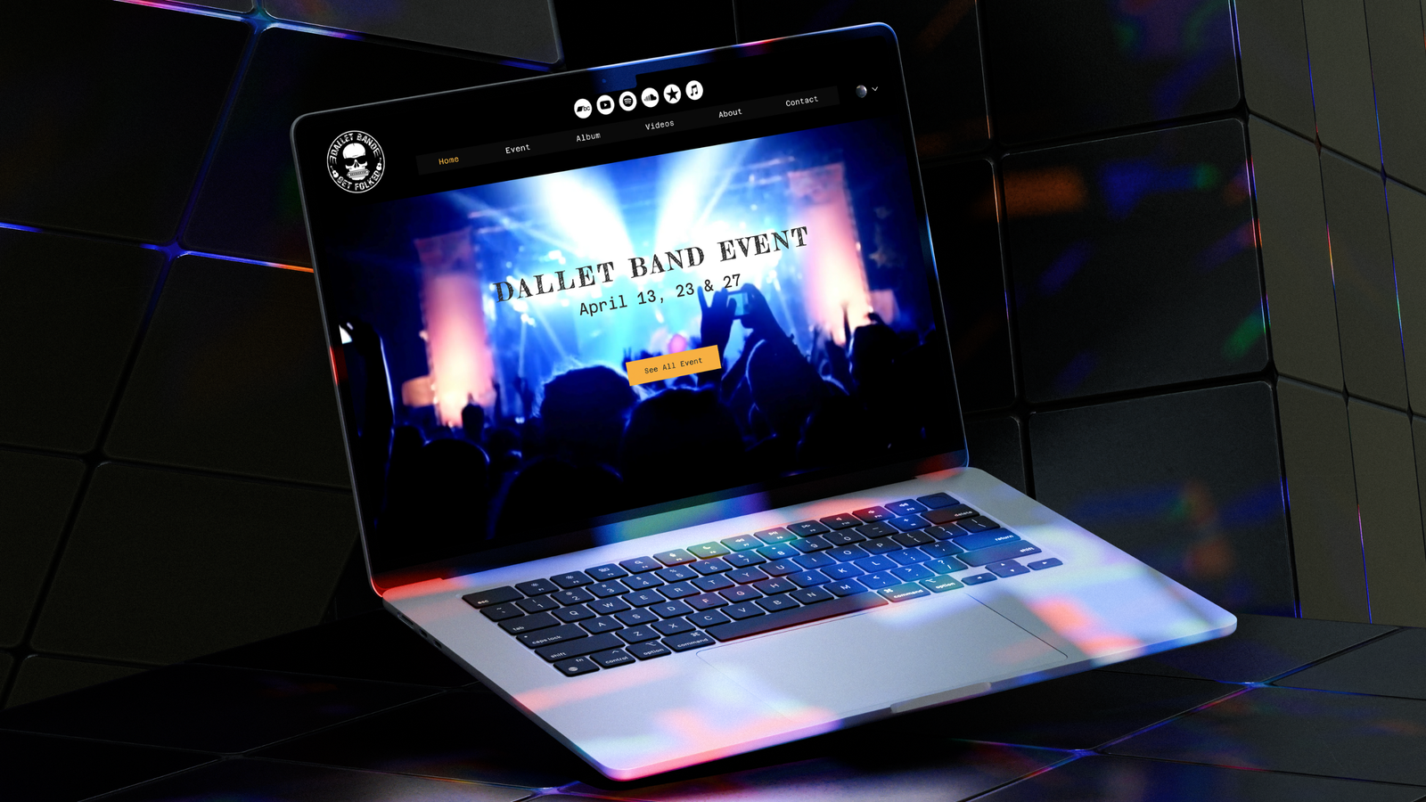 Jeffrey Dallet Home Page Design