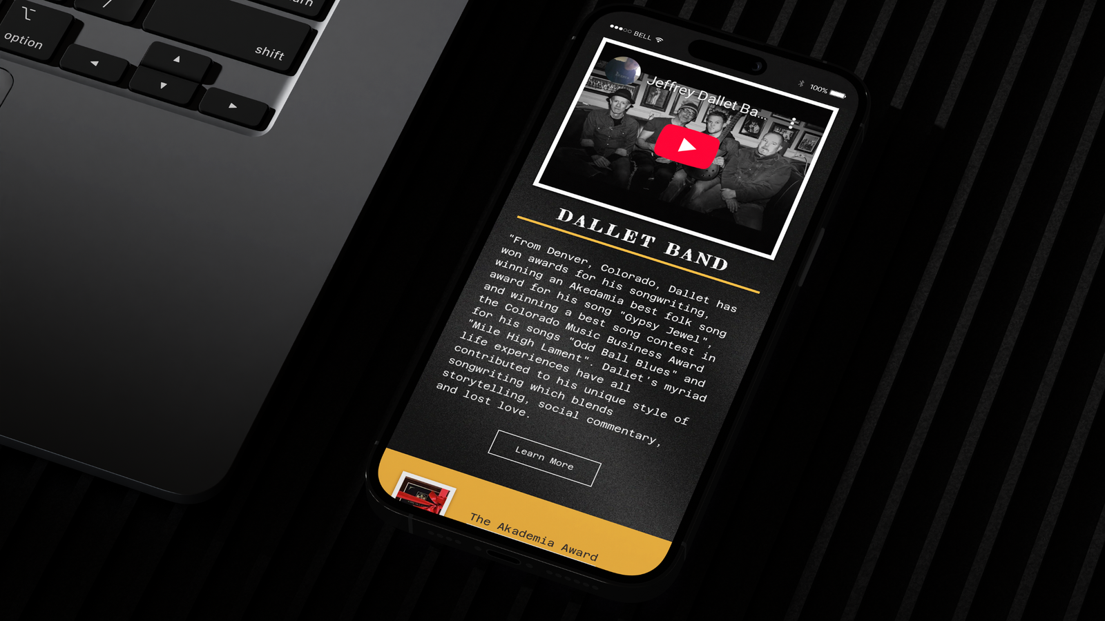 Jeffrey Dallet Mobile Device Mockup