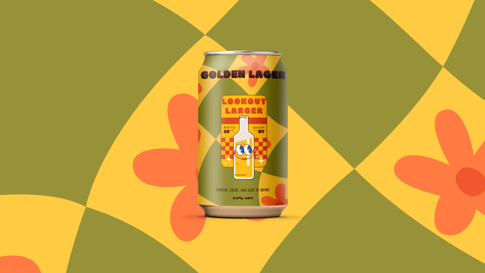 Lookout Larger Beer Mockup Design