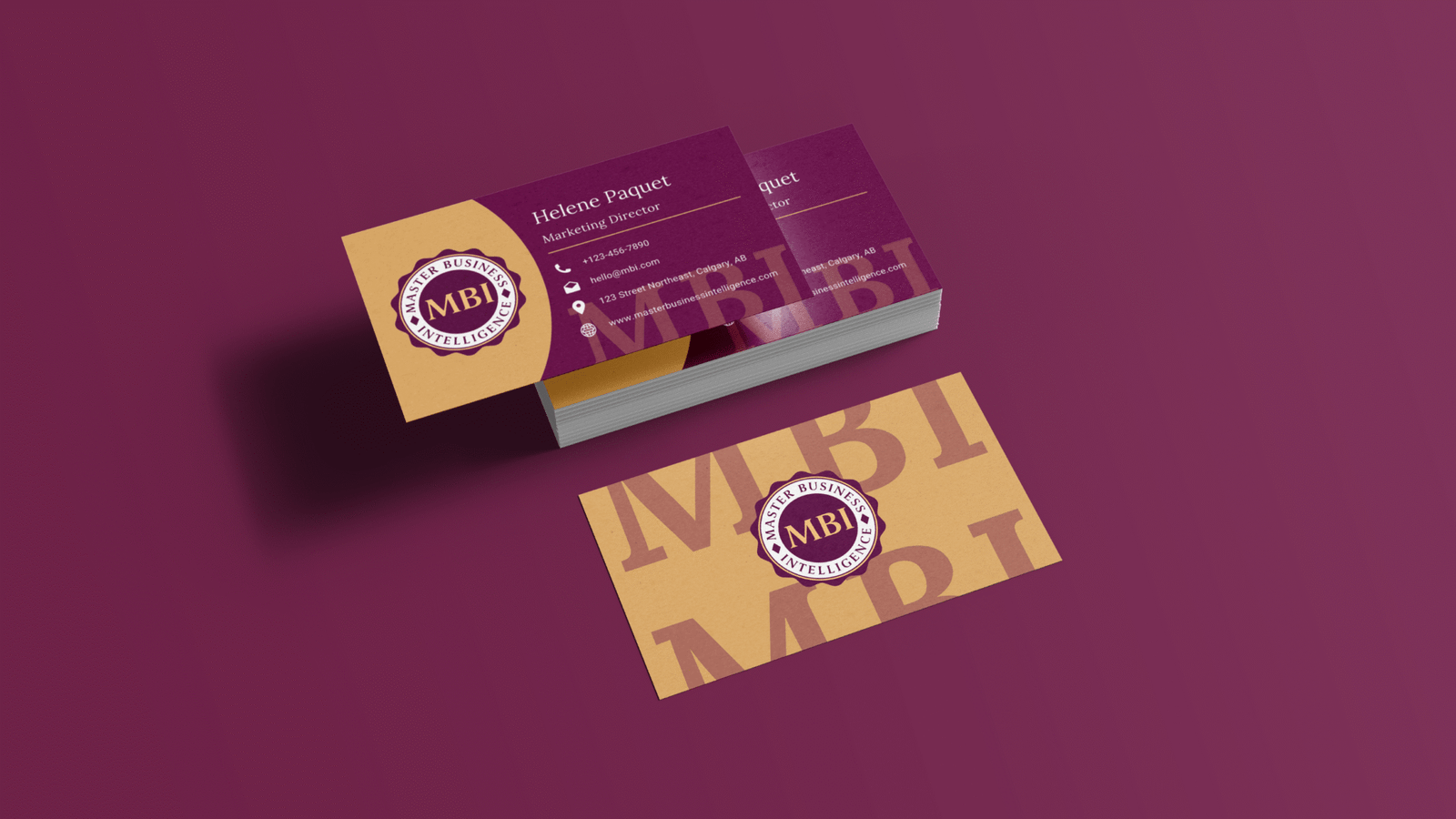 MBI business card logo design