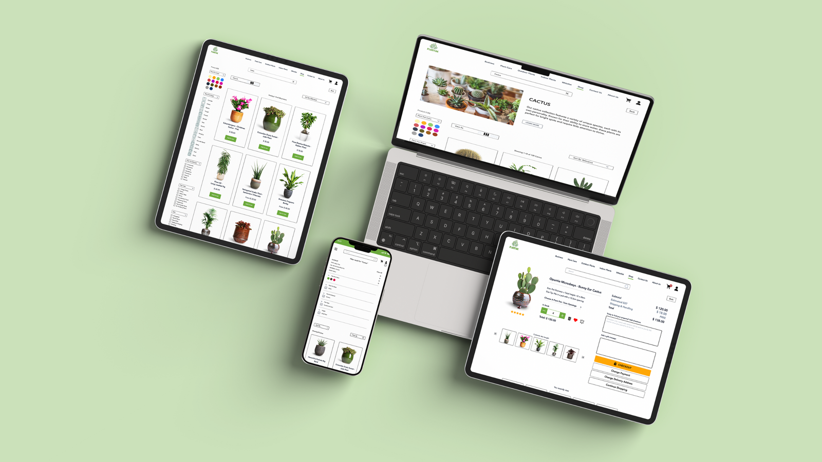 Plantae responsive web design across devices