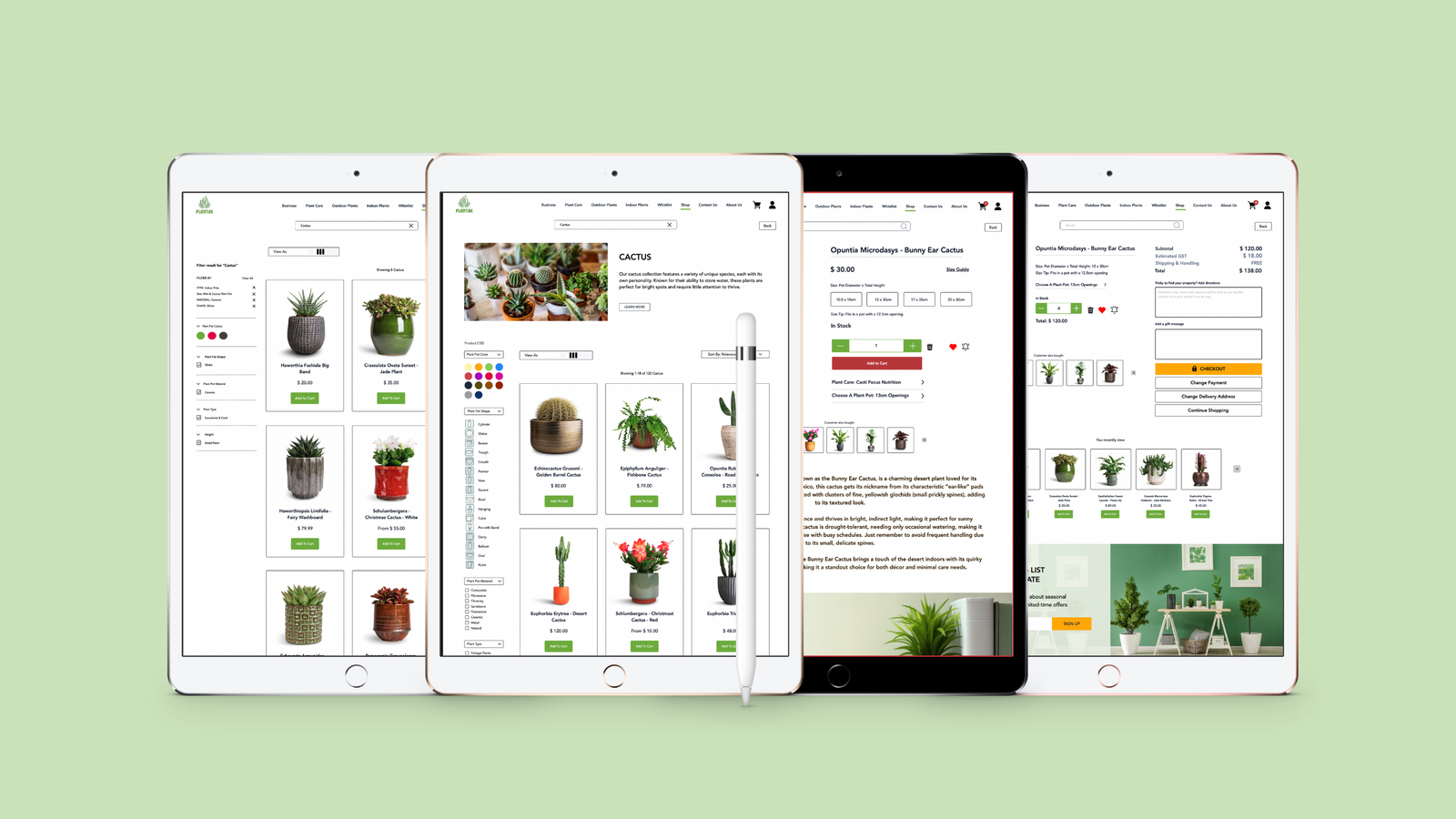 Plantae e-commerce website design