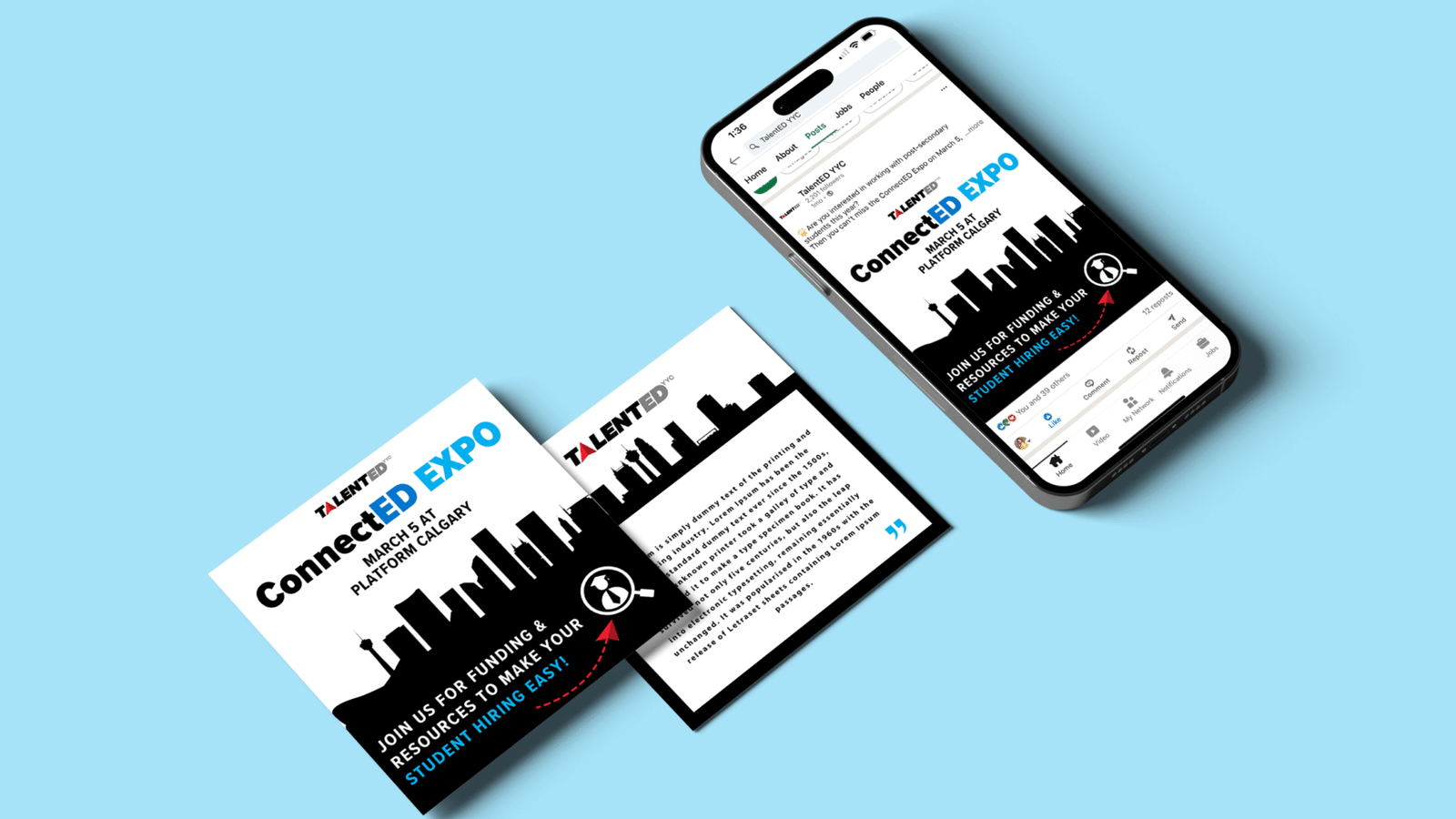 TalentED YYC Social Media Graphic Connected Expo