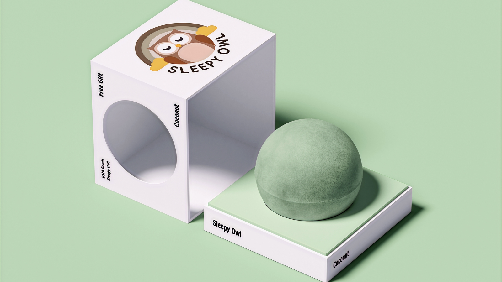 Sleepy Owl Logo Design Mockup