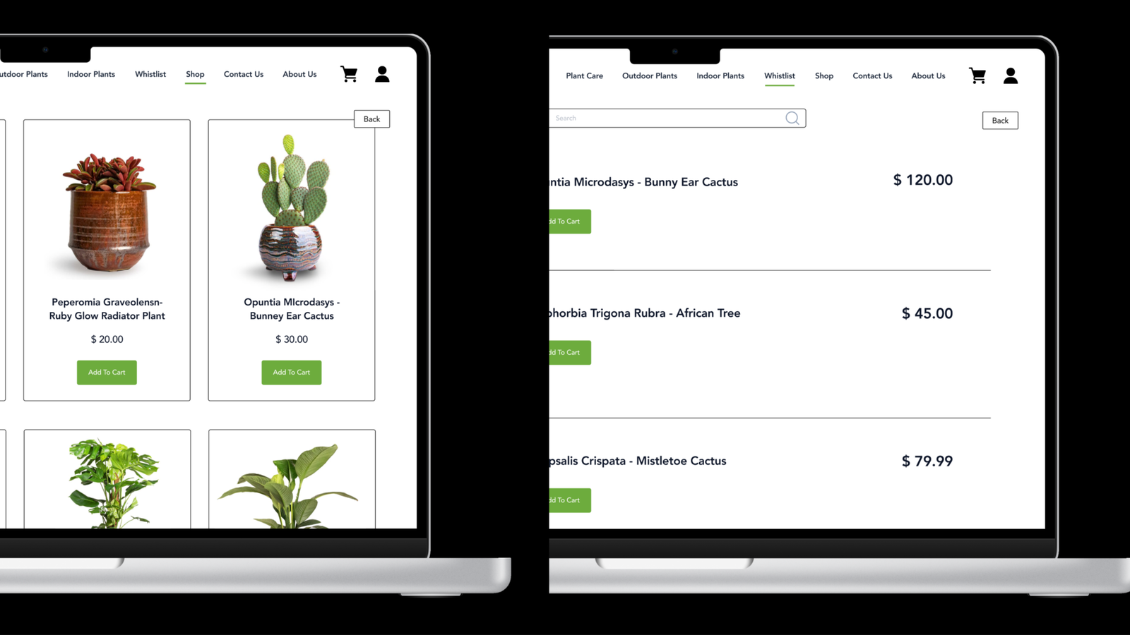 E-Commerce Website Pages