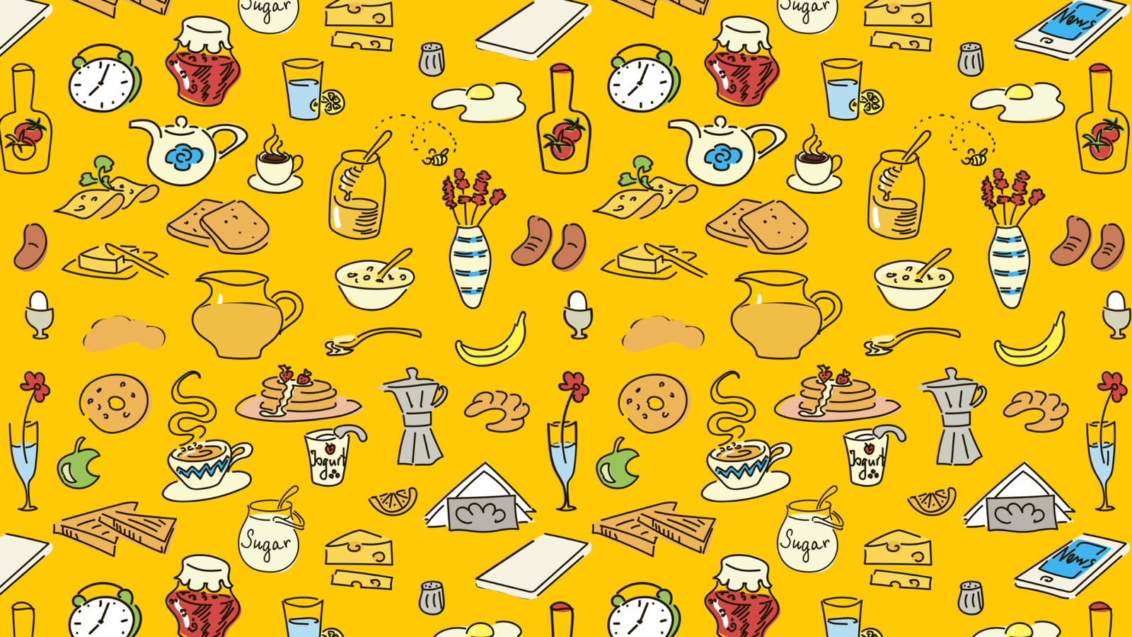 Jenz Mart Visual Element Produce yellow background
