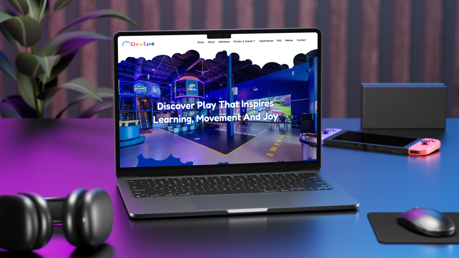 Cloud Land Website Mockup