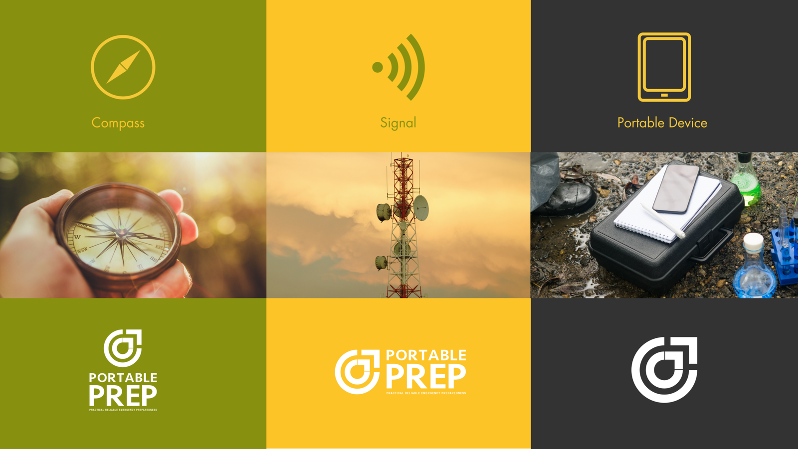 logo and color design portable prep