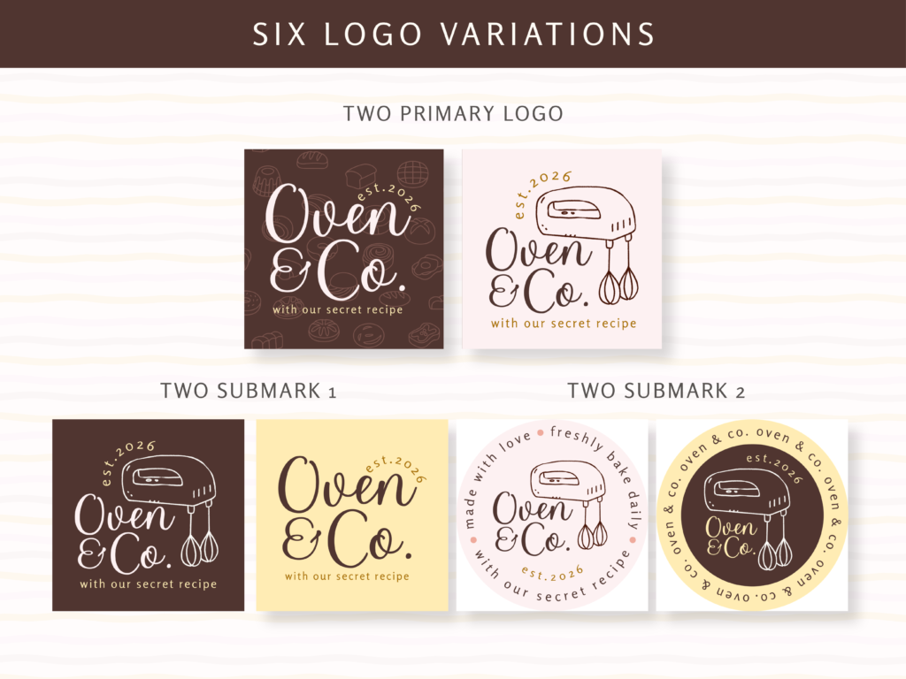 Branding Kits Canva template ready to use - Olive & Co. Logos