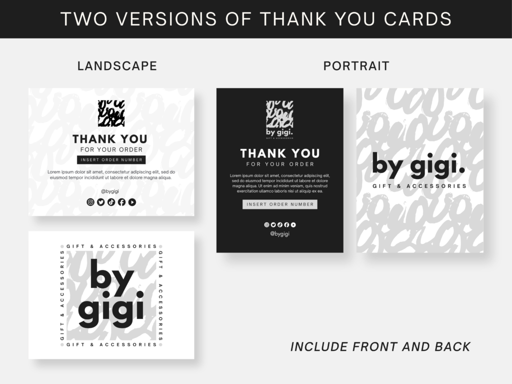 Branding Kits Canva template ready to use - By Gigi Thank you cards