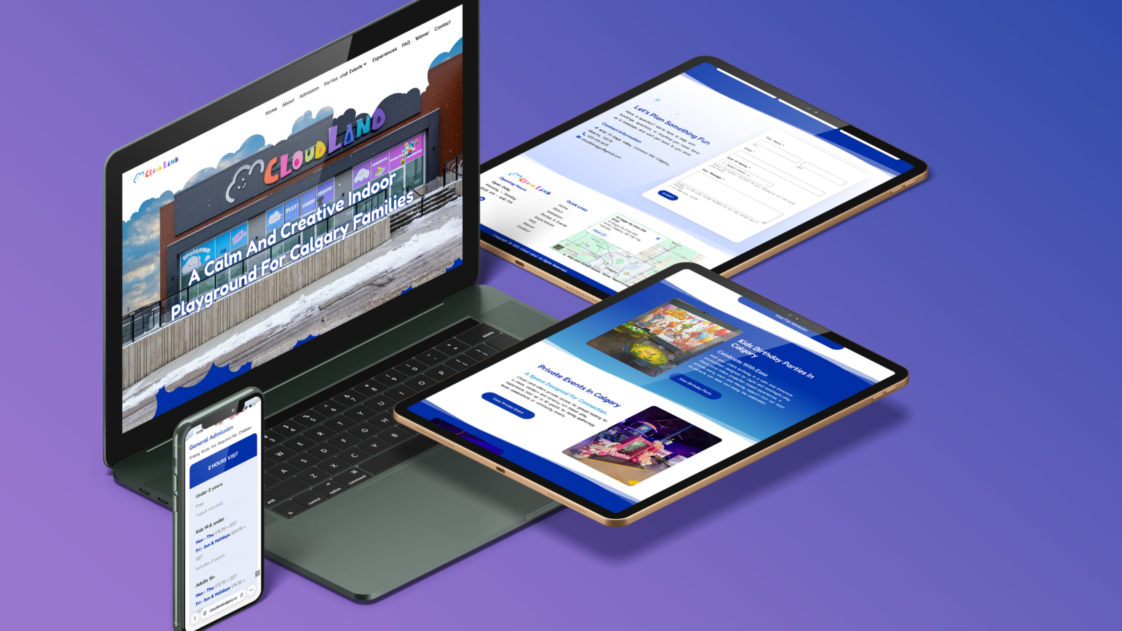 Cloud Land mockup website 7