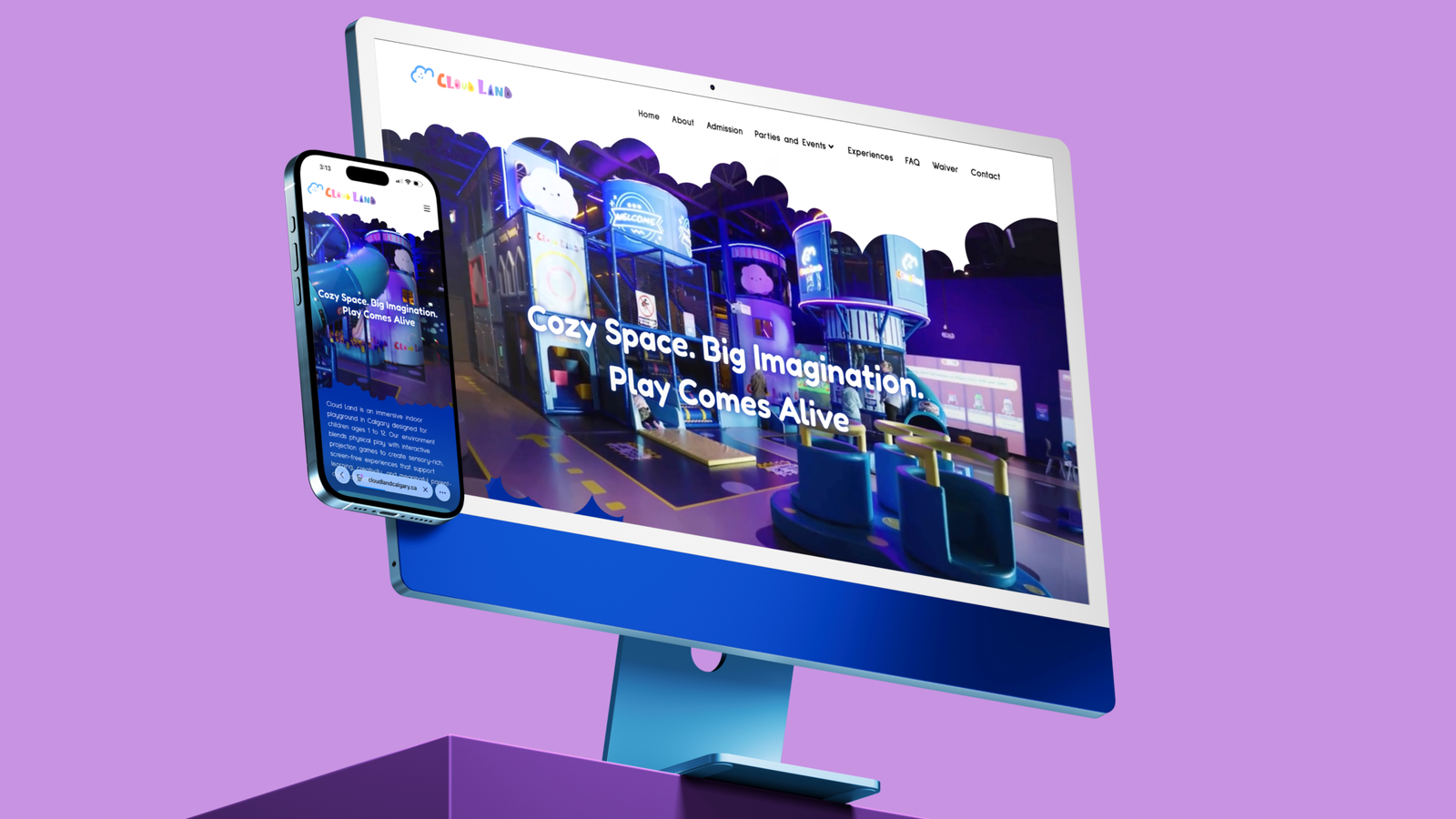Cloud Land mockup website 8