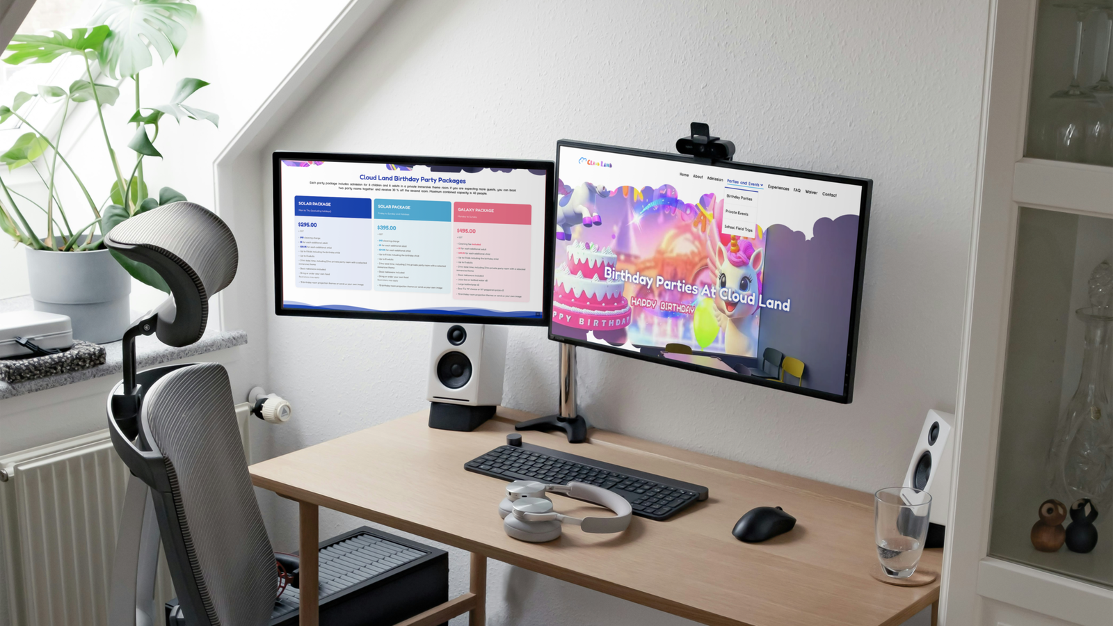 Cloud land website mockup 9
