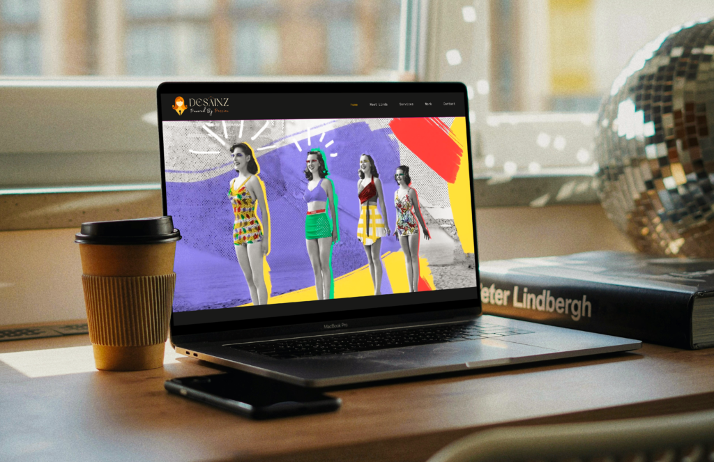 Laptop on the table displayed Graphic Design Services Calgary