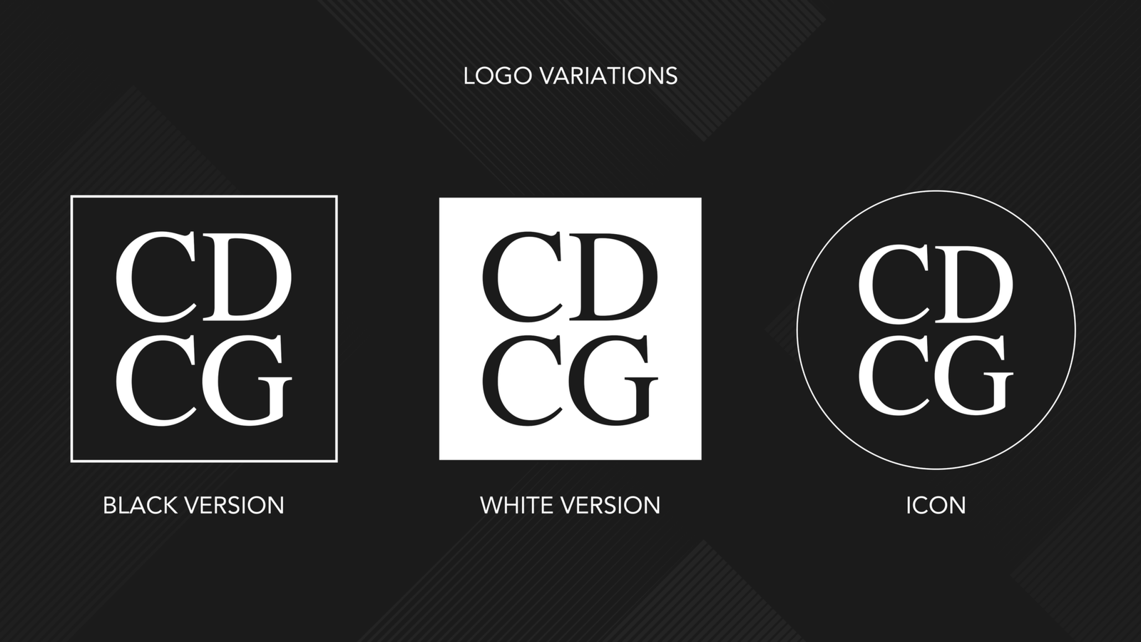 3 variants of CDCG Logo