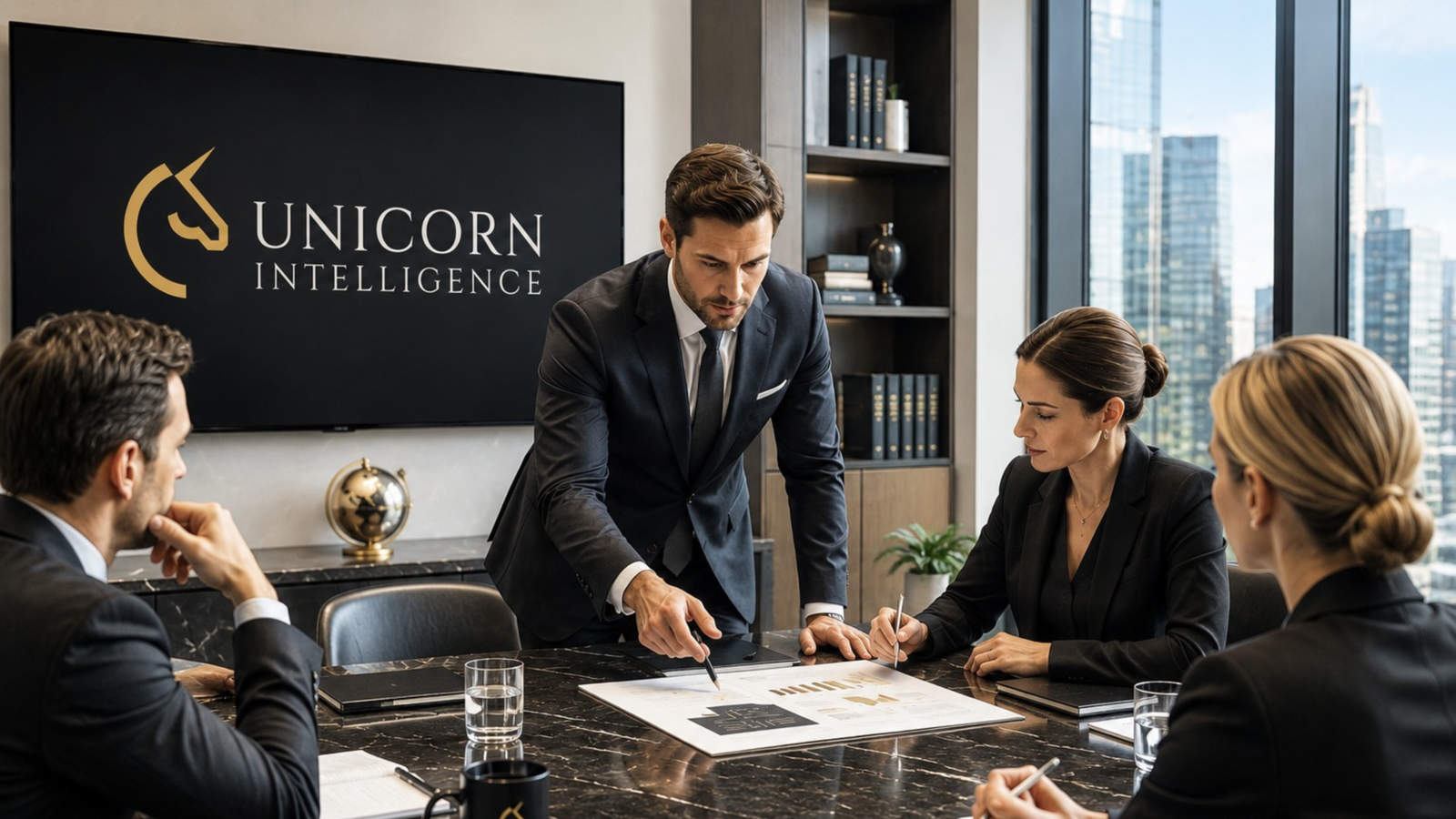 Unicorn Intelligence Logo Business People