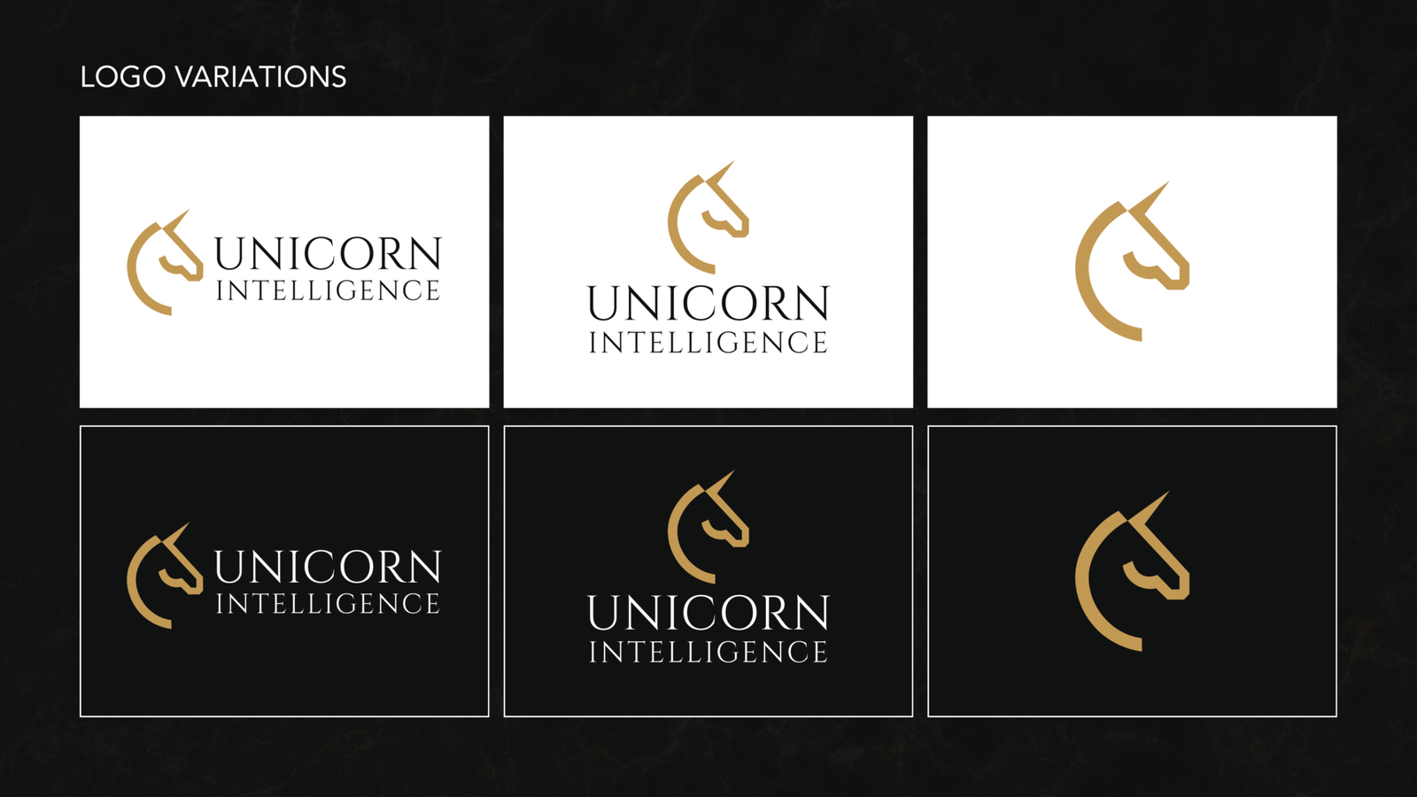Unicorn Intelligence Logo Variations