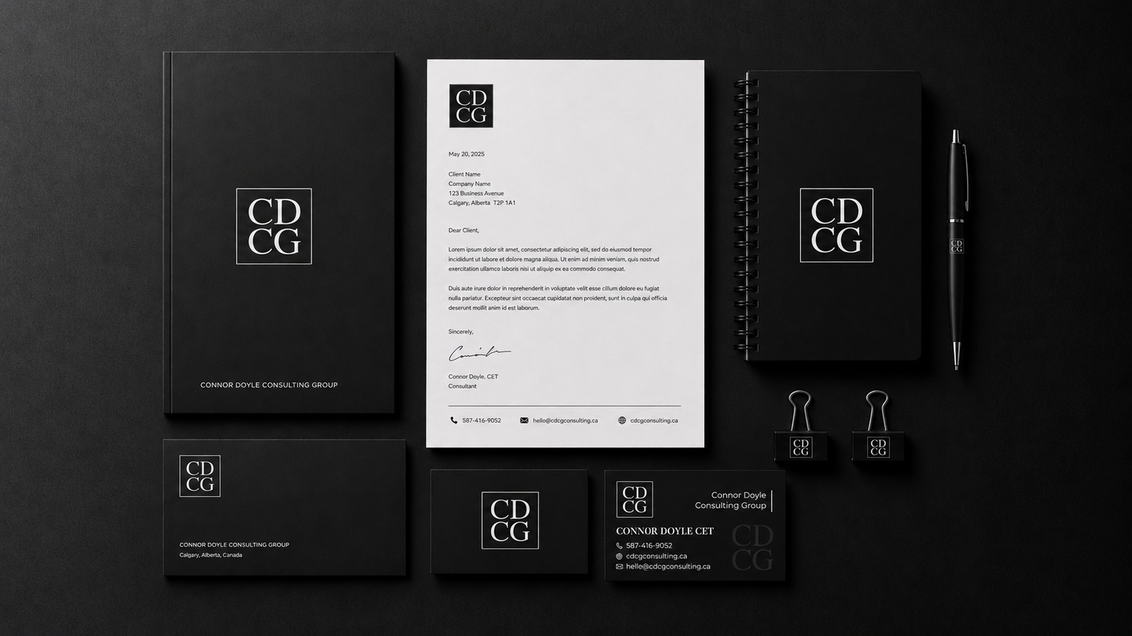 CDCG stationery mockup