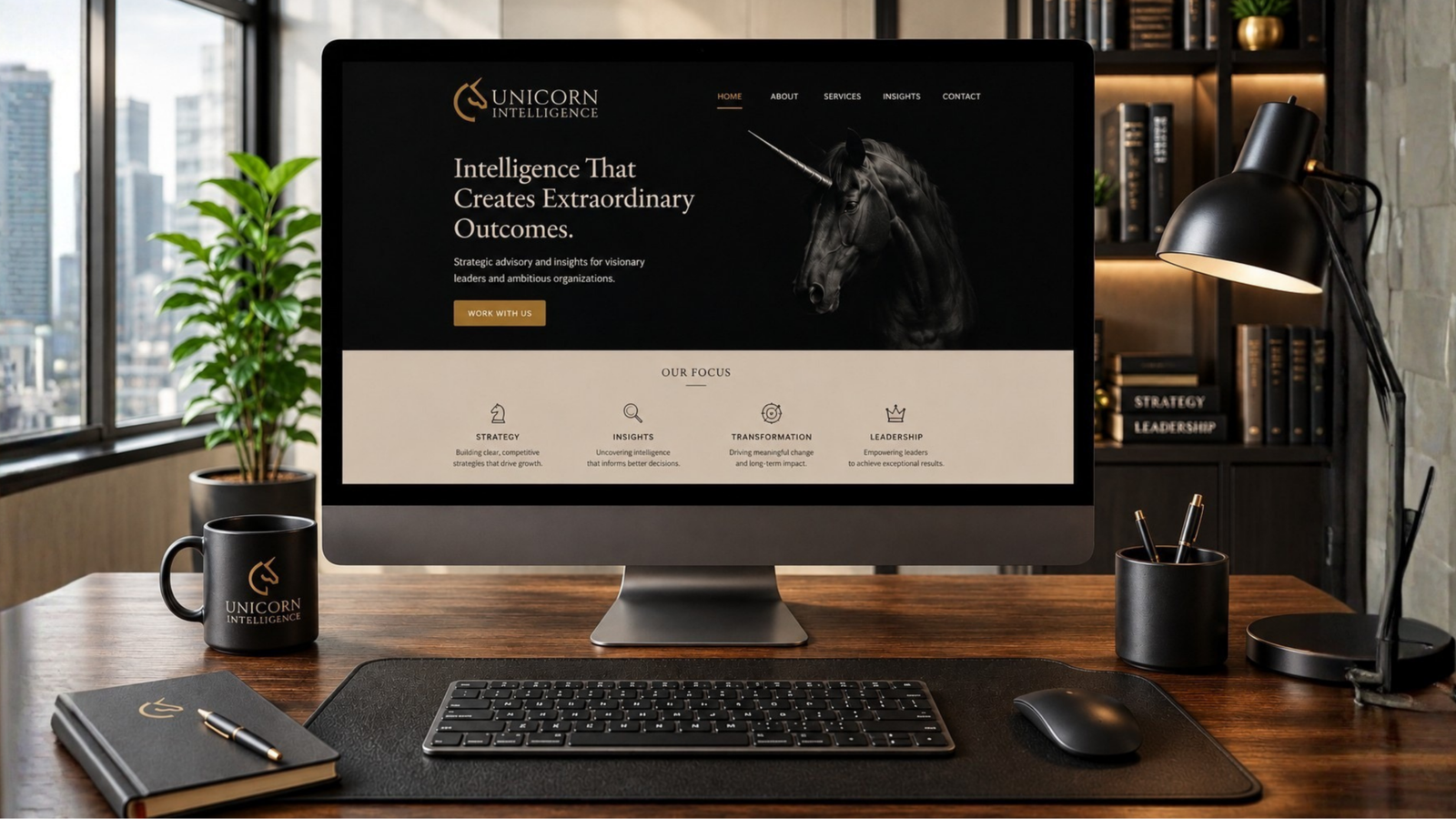 Unicorn Intelligence Website Mockup