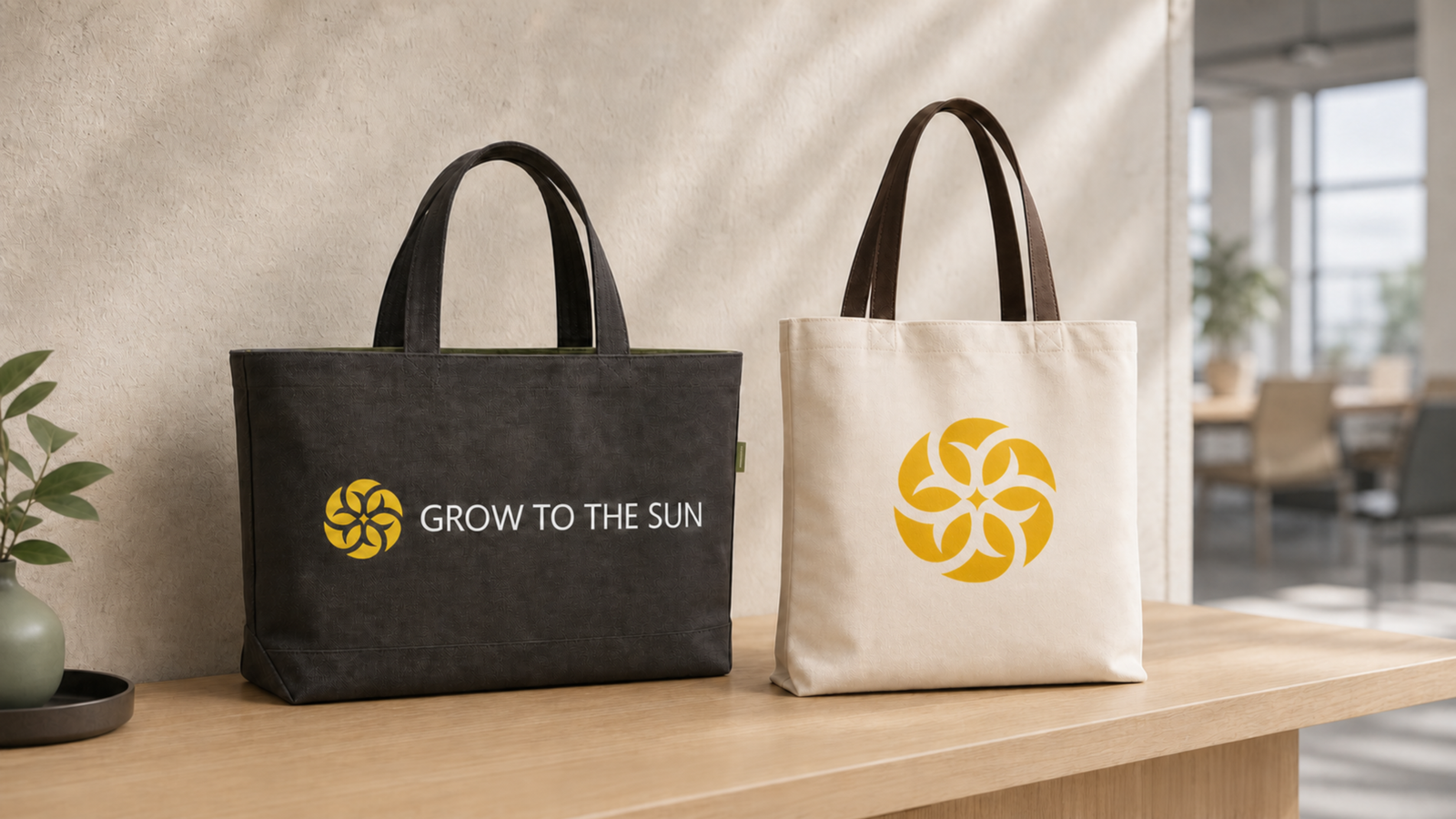 Grow to the sun tote bag